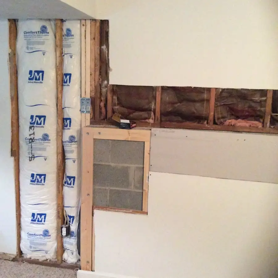 Wall insulation replacement during Contents Cleaning & Restoration in Bell Gardens